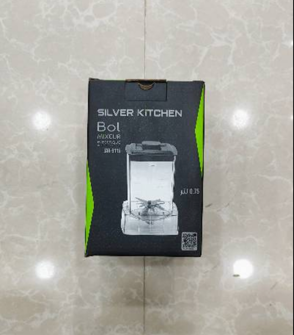 خلاط Silver Kitchen الاحترافي SK-9120 – القوة المتكاملة بمحرك نحاسي (2 وعاء + ضمان 12 شهر)